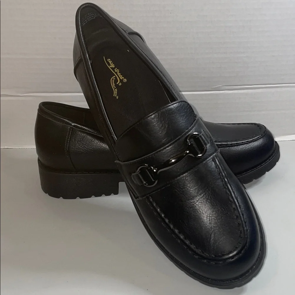 Easy Street Black Whitney Loafers - Picture 3 of 5